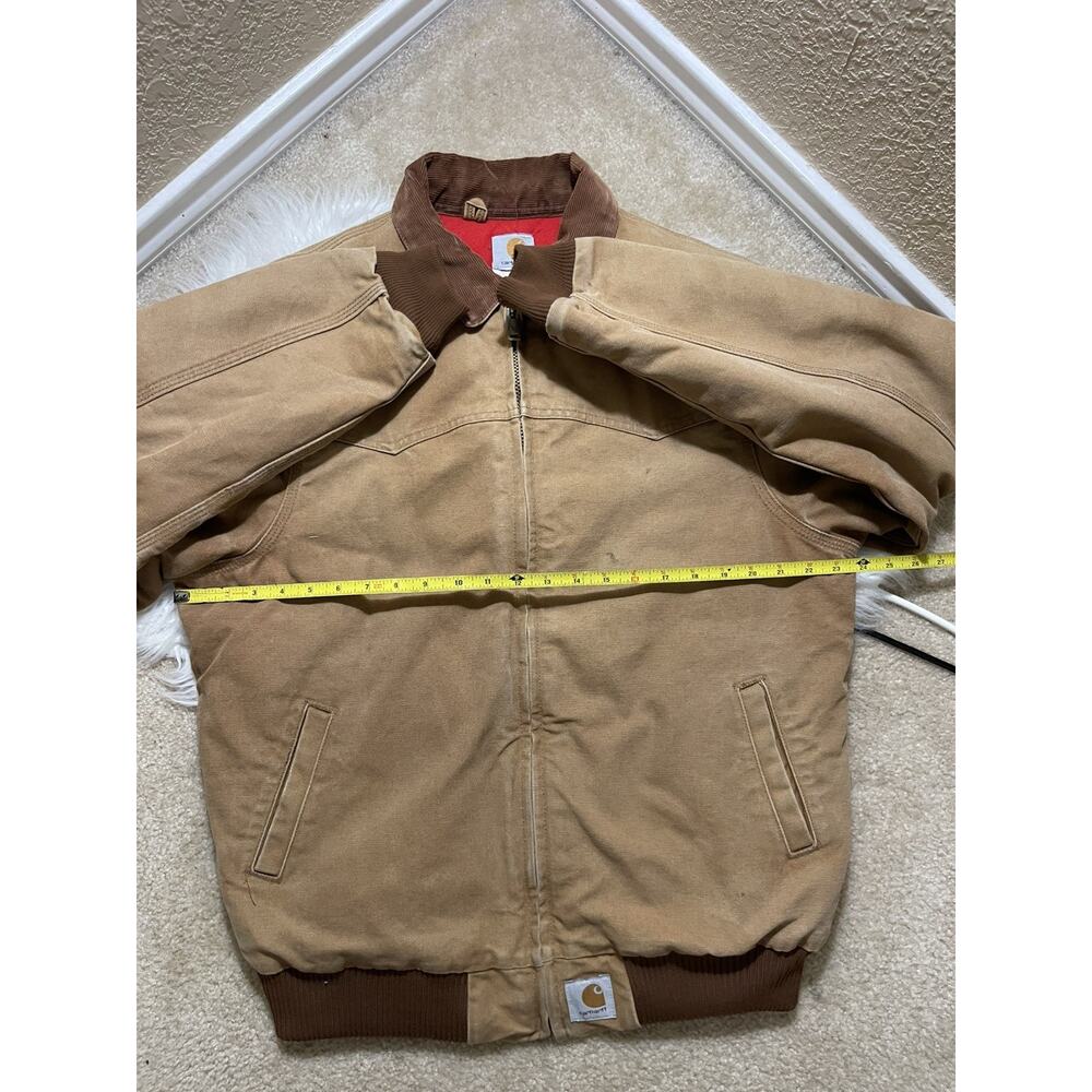 Vintage Carhartt Jacket Men's XL Santa Fe Red Lined Canvas Brown USA J13 BRN - Picture 4 of 8